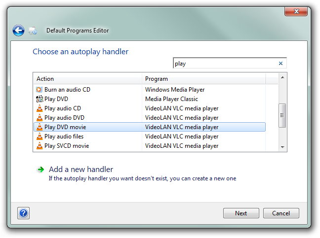 Change which autoplay options are available for any media type